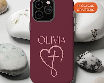 Personalized Christian Phone Case, Religious Tough Case