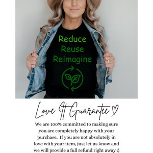 Eco Conscious Shirt, Reduce Reuse Reimagine Tee, Protect Our Oceans, Climate Change Tee, Nature Lover Gift, Earth Day Tee image 6