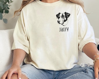 Custom Jack Russell Mom Shirt, Comfort Colors Personalized Dog Tee