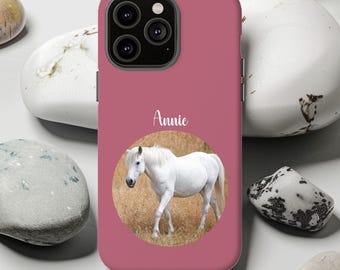 Custom Horse Photo iPhone Case, Personalized Equestrian Gift