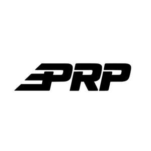 May include: Black stylized logo with the letters "PRP" in a bold, sans-serif font. The "P" is stylized with a horizontal line extending to the left. The logo is set against a clean white background.