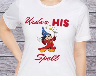 Chemise sous SON sortilège, chemise couple disney, chemise disney, chemise disney assortie, chemise disney petite amie, chemise disney jeunes mariés