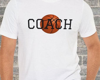 Chemise d’entraîneur de basket-ball, chemise de basket-ball, cadeau pour entraîneur de basket-ball, chemise d’entraîneur, tee-shirt de basket-ball, cadeau pour entraîneur, cadeau pour lui, cadeau pour elle