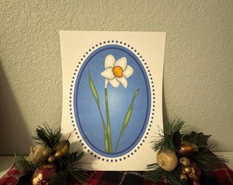 Birth Flower Narcissus Art Print