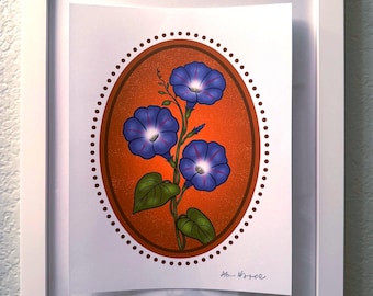 September Birth Flower Morning Glory Art Print