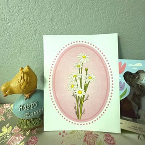April Birth Flower Daisy Art Print
