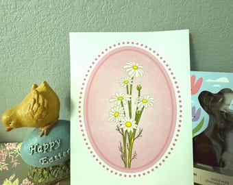 April Birth Flower Daisy Art Print