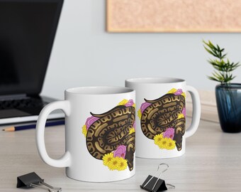 Ball Python Ceramic Mug, (11oz, 15oz)