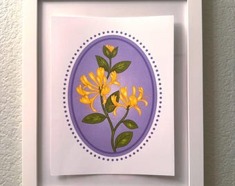 June Birth Flower Honeysuckle Art Print