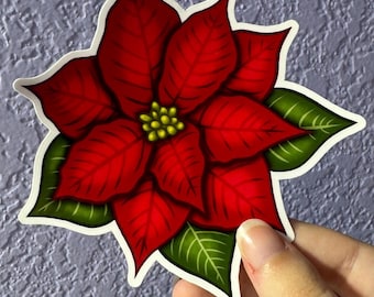 Poinsettia Sticker