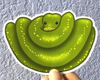 Green Tree Python Sticker