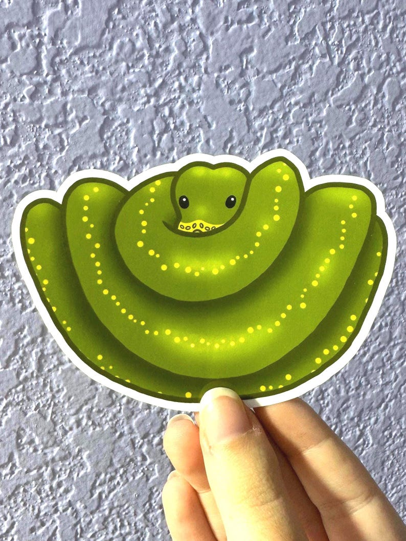 Green Tree Python Sticker imagem 1