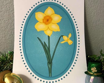 Birth Flower Daffodil Art Print