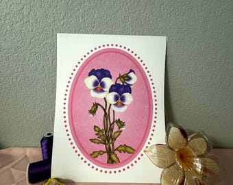 Birth Flower Violet Art Print