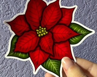 Poinsettia Sticker