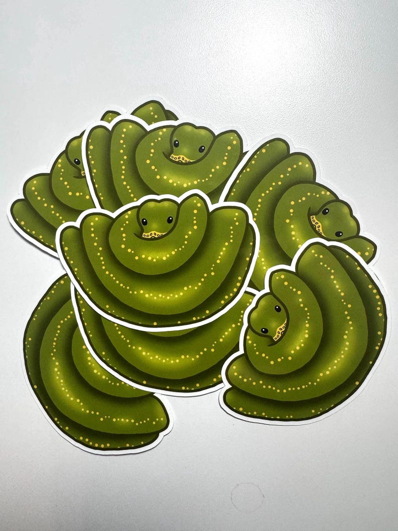 Green Tree Python Sticker imagem 2