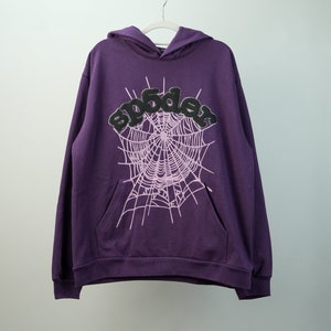 HIGH-QUALITY Spider Web Hoodie Purple SS23 - Etsy