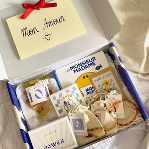 Boîte à Papa complète – Idée cadeau naissance originale pour futur ou jeune papa – Coffret émotions, humour & surprises personnalisables