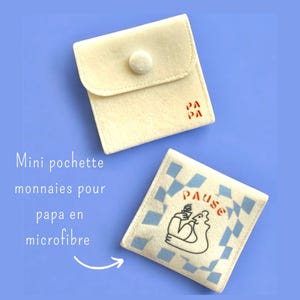 Mini pochette monnaie “Pause Papa” – Cadeau future maman pour  futur papa – À glisser dans boîte à papa – Humour accouchement ou grossesse