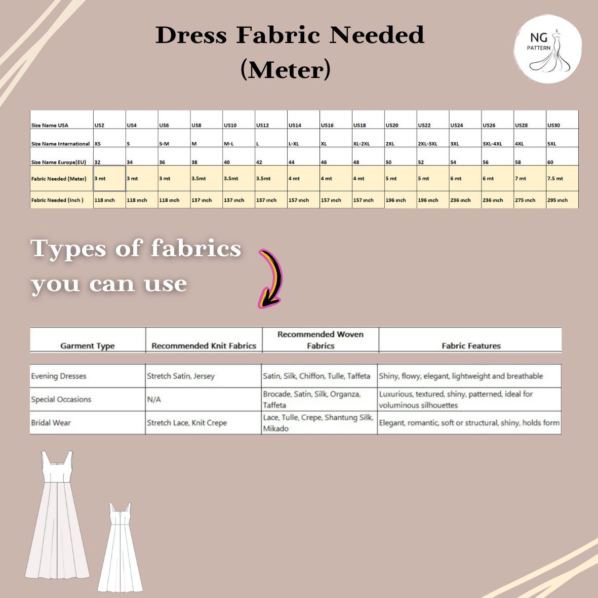 Strap Prom Dress Sewing Pattern: Cocktail, Evening Gown (A4 A0) (PDF ...