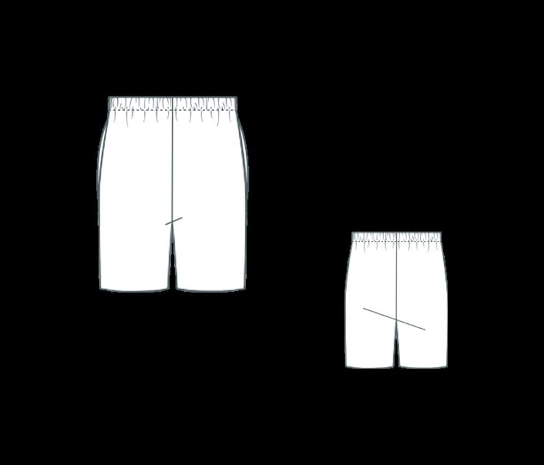 May include: Two pairs of white athletic shorts with an elastic waistband. The shorts have a straight leg and are made of a lightweight fabric.