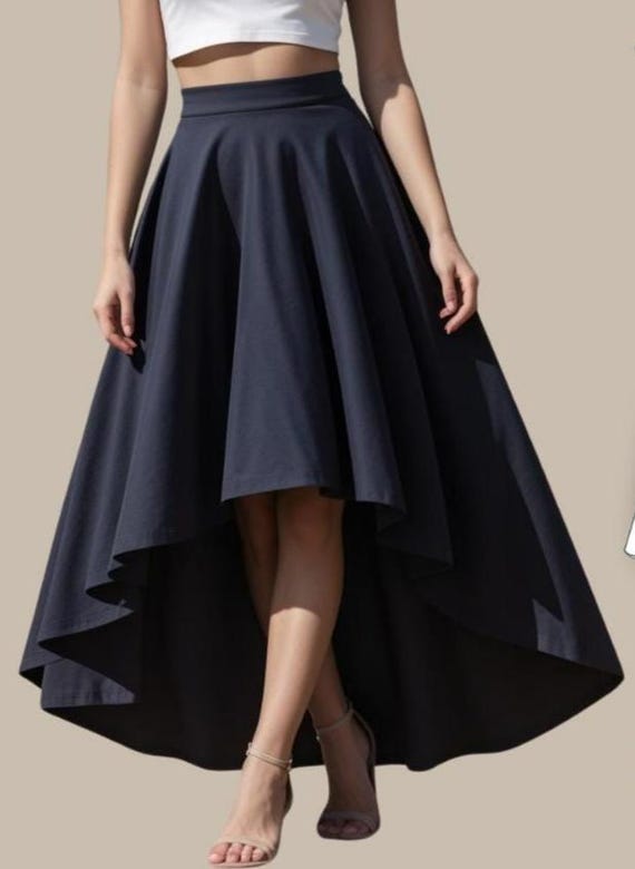 Hi-Low Summer Skirt Sewing Pattern: Easy DIY (PDF Pattern XS-4XL)