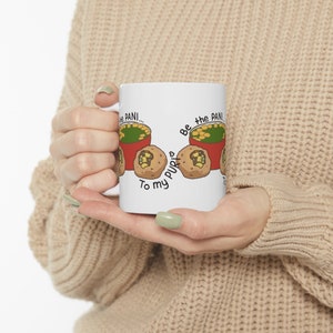 Pani Puri Pun Ceramic Mug Bollywood Cultural Pakistani Gol Gappay Indian Foodie Cute Desi Cup Funny Gifts Ethnic Modern Gift South Asian