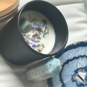 Morning Glow - Crystal+Herb, Soy Wax Based Candle