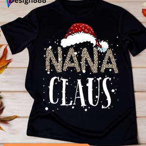 Nana Claus  Leopard PNG l Digital Download Christmas trendy Niches I Cute Design
