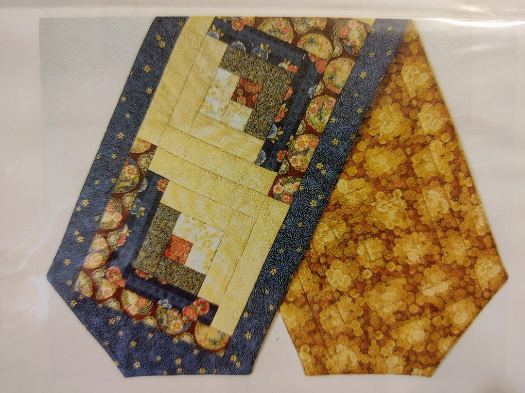 Patchwork Table Runner Kit Log Cabin Pattern Kaufman Imperial Etsy