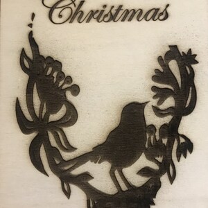 Cartão Postal de Pássaro de Natal