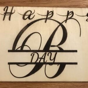 Cartolina postale in legno di buon compleanno