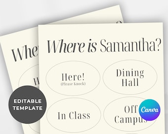 Door Sign | College Dorm Sign | Dorm Door | Dorm Room Door Decor | Custom Dorm Door Sign | Dorm Door Sign |  Dorm Door Name Sign