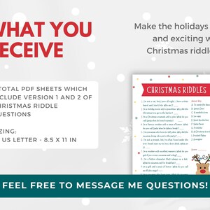 Christmas Riddles | Christmas Party Games Printable | Christmas Trivia ...