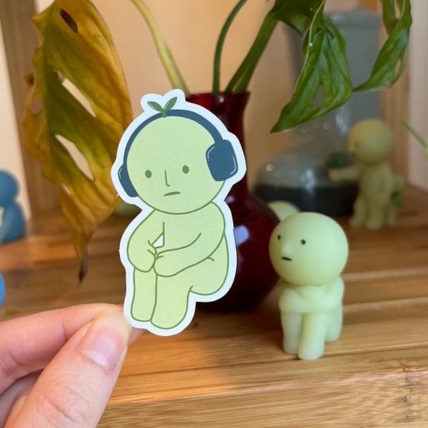 Glow in the Dark Smiski Sticker Etsy