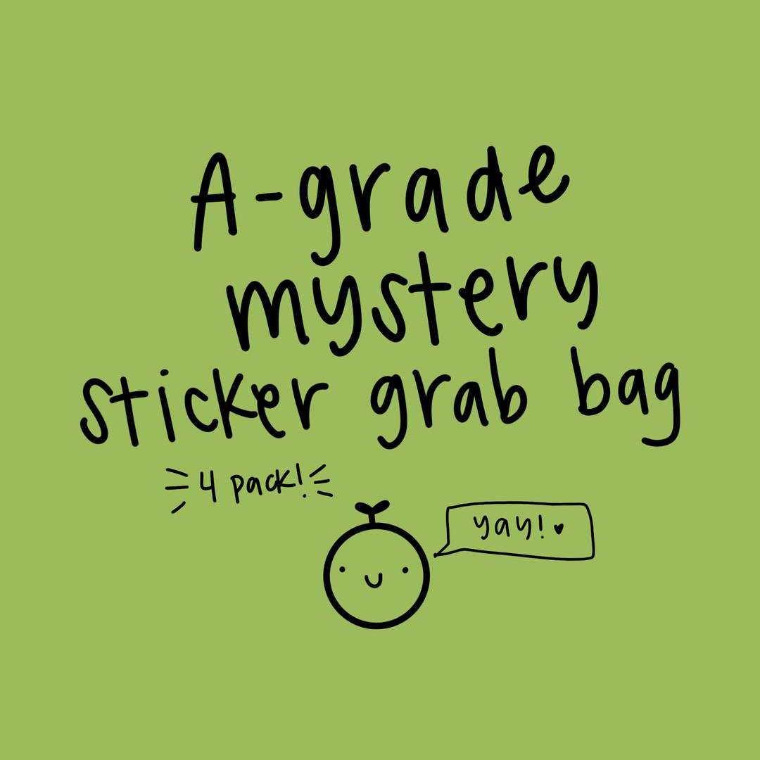 Grab Sticker Message A-grade Mystery Smiski Sticker Grab Bag | Waterproof Stickers (4-pack ...