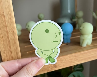 Pegatina Smiski "Usando pantalones" / Serie "Vestirse" / Mate e impermeable