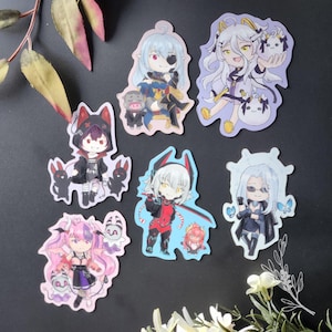Various Indie Vtuber Fridge Magnets | 2.5&quot; | Ironmouse | Henya | AmaLee | Kuro | Zen | Geega | Matara