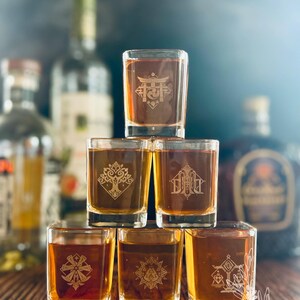 SET OF 6 Genshin Regional Shot Glasses | Laser Etched Shot Glasses | Mondstadt | Liyue | Inazuma | Sumeru | Fontaine | Natlan