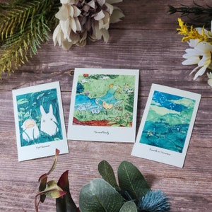 Inktober Polaroid Prints | Genshin Slice of Life | Forest Spirits