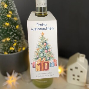 Cash Gift Christmas Christmas Gifts Bottle Pendant Wine Sparkling Wine Wish Fulfiller PDF Last Minute Christmas Tree Watercolor DIY