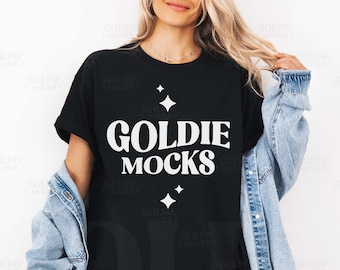 Gildan 5000 Black Tshirt Mockup | Long G500 Black T-shirt Mockup | Real Model Mock | Simple Styled Fun Trendy Summer Fall Aesthetic Shirt