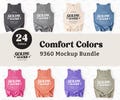 Comfort Colors C9360 Tank Top Flat Lay Mockup Bundle | CC 9360 Tank Flatlay Mock-up Bundle | Real Product | Minimal Simple Basic Background