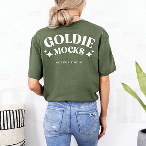 Gildan 64000 Tshirt Back Mockup Bundle | Back G640 T-Shirt Mock-up Bundle | Real Model Mock | Back View Neutral Simple Gildan 640 Tee Shirt image 8