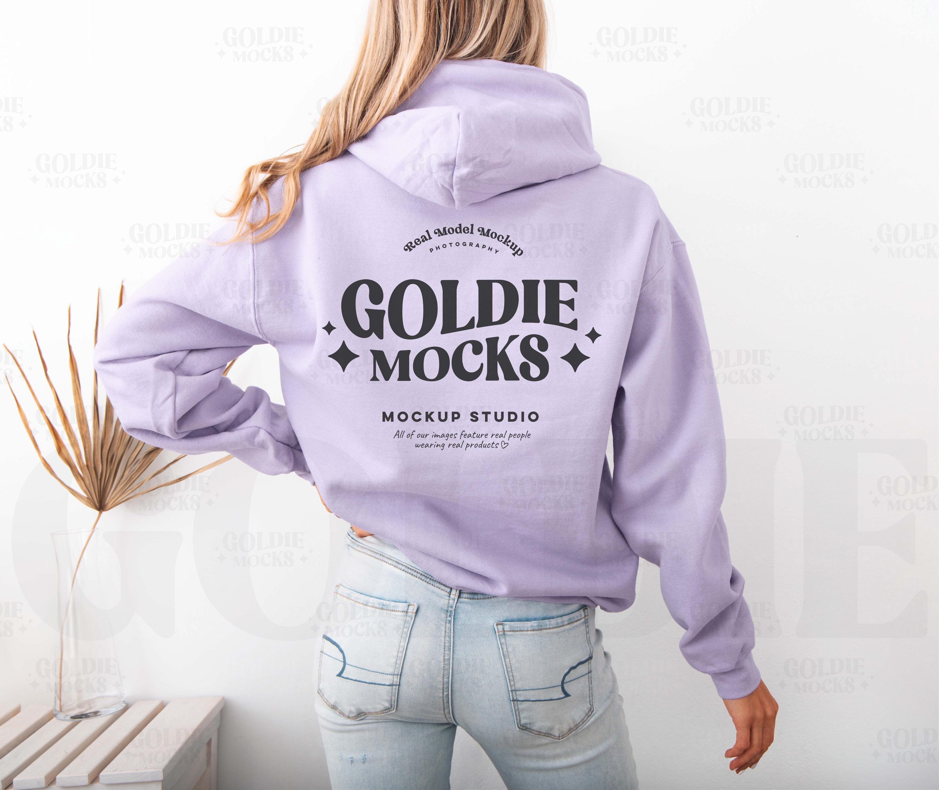 【for みぃ様】オーダー品 Gildan 18500 Orchid Hoodie Back Mockup | Back View G185 Light