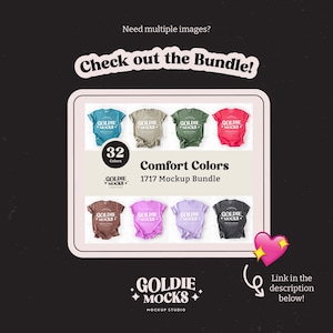 Comfort Colors C1717 Blå jeansskjorta flat lay-modell | CC 1717 Blå t-shirt-modell | Verklig produktmockup | Enkel minimalistisk grundläggande flat lay bild 5