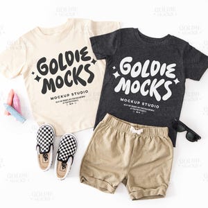 Rabbit Skins 3321 Maquette de t-shirt fumée vintage naturel | 3321 Maquette de t-shirt pour tout-petits Group | Produit fictif réel | Chemise d'été tendance et amusante pour enfants
