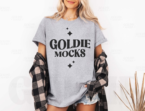 Gildan 5000 Sport Grey Tshirt Mockup | Long G500 Grey T-shirt Mockup | Real Model Mock | Simple Styled Trendy Summer Fall Aesthetic Shirt