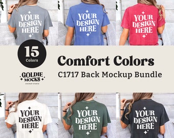 Comfort Colors C1717 Tshirt Back Mockup Bundle | C1717 Shirt Back View | Real Model Mock | Back of Shirt Mock-up | Neutral Minimal Simple