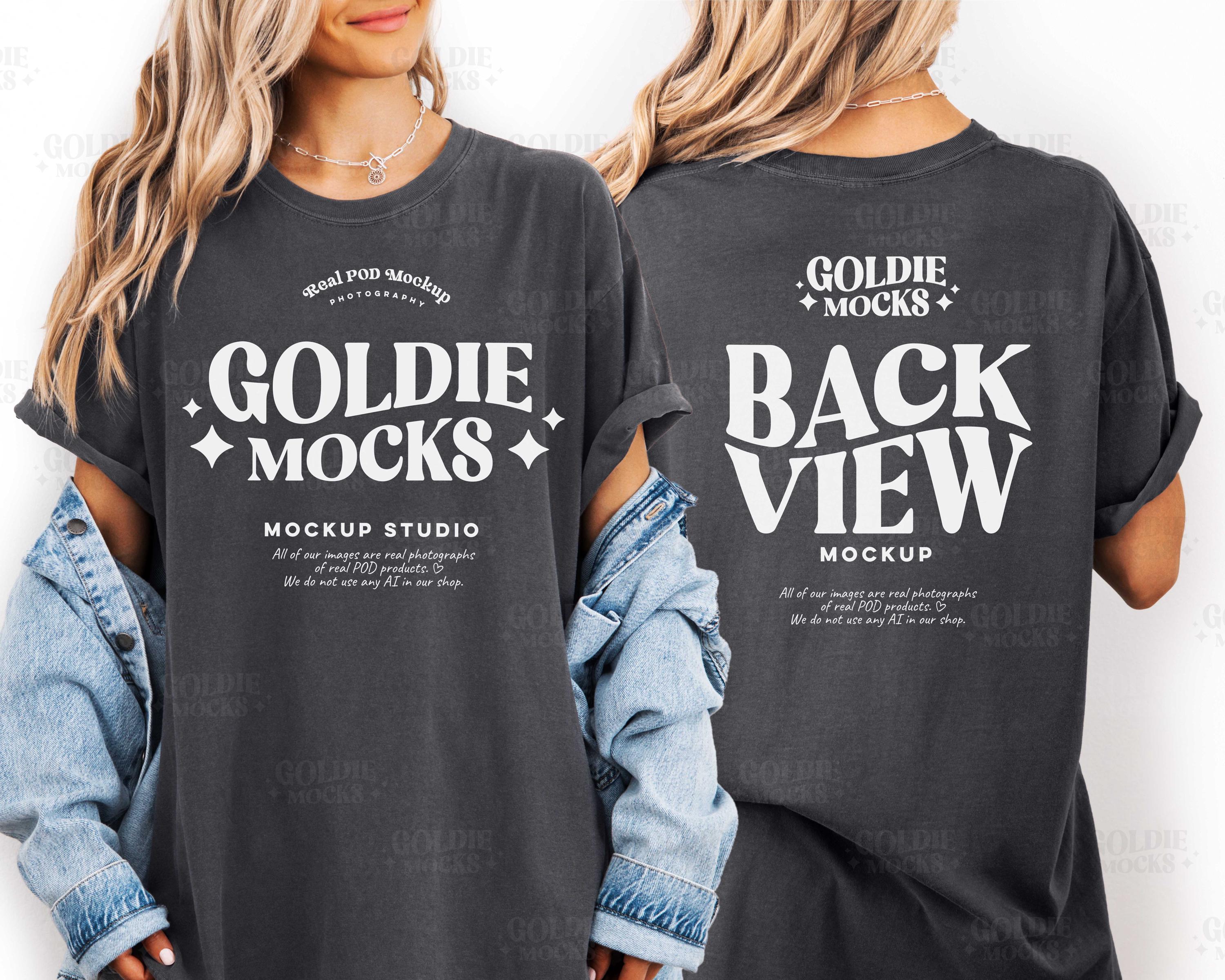 Comfort Colors C1717 Pepper Front & Back Shirt Mockup | 1717
